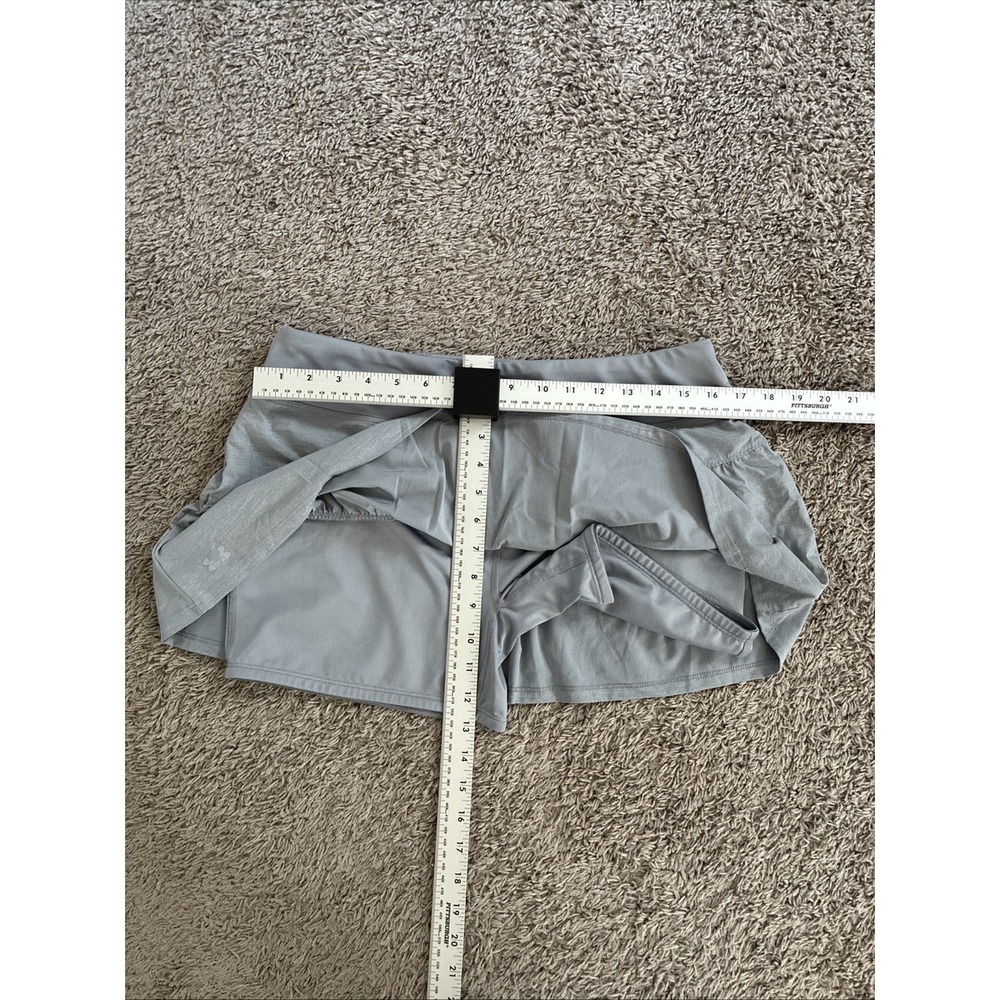 Under Armour Women's Gray Skort Sz Large Active Wear Jogging Back Zip Pocket